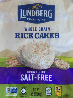 Brown Rice Salt-Free Whole Grain Rice Cakes, Brown Rice