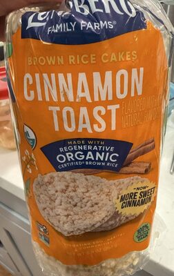 Cinnamon Toast Sweet & Spiced Organic Whole Grain Free Cakes, Cinnamon Toast