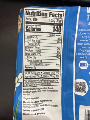 Sea Salt Rice Cake Minis, Sea Salt