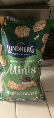 Ginger Seaweed Organic Rice Cake Minis, Ginger Seaweed