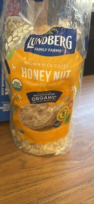 Honey Nut Flavored Organic Whole Grain Rice Cakes, Honey Nut