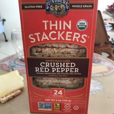 Lightly Salted Crushed Red Pepper Organic Puffed Grain Cakes, Lightly Salted Crushed Red Pepper