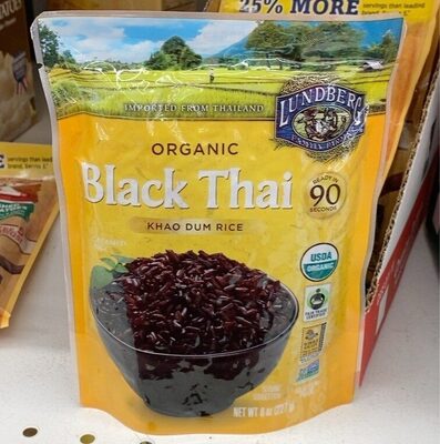 Black Thai Organic Khao Dum Rice, Black Thai