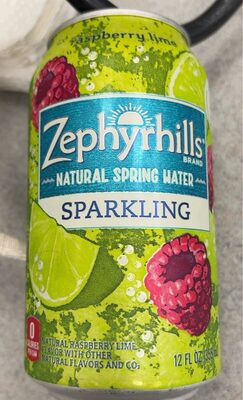 Raspberry Lime Flavor Sparkling Natural Spring Water, Raspberry Lime