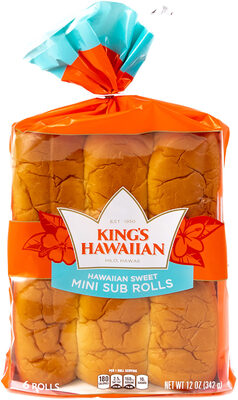 Mini Sub Rolls, Hawaiian Sweet