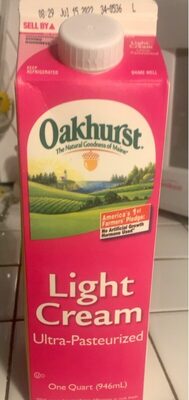Light Ultra-Pasteurized Cream, Light