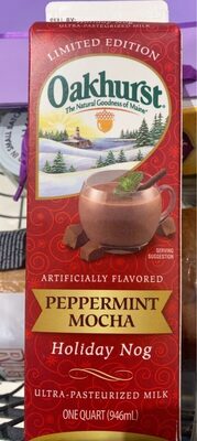 Peppermint Mocha Flavored Holiday Nog, Peppermint Mocha