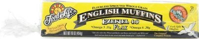 Flax Flourless Sprouted Whole Grain English Muffins, Flax
