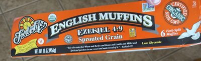 Sprouted Grain Flourless Sprouted Whole Grain English Muffins, Sprouted Grain
