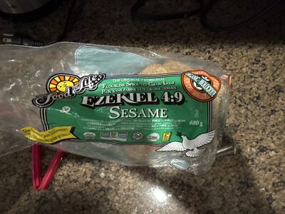 Sesame Flourless Sprouted Grain Bread, Sesame