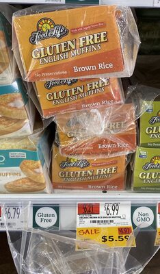 Brown Rice Gluten Free English Muffins, Brown Rice