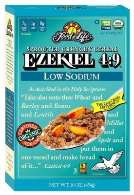 Low Sodium Sprouted Crunchy Cereal, Low Sodium