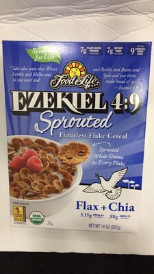 Flax + Chia Sprouted Flourless Flake Cereal, Flax + Chia