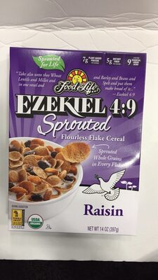 Raisin Sprouted Flourless Flake Cereal, Raisin