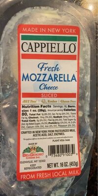 Cappiello Sl Mozz Log 16 Oz