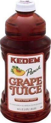 100% Peach Flavored Grape Juice, Peach; Grape