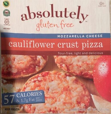 Gluten Free Mozzarella Cheese Cauliflower Crust Pizza