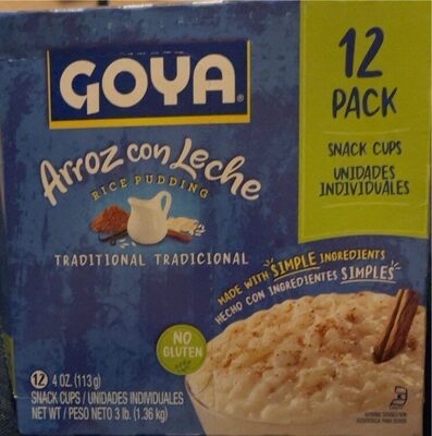Arroz Con Leche Traditional Rice Pudding Snack Cups, Arroz Con Leche