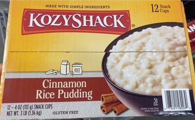 Cinnamon Rice Pudding Snack Cups, Cinnamon