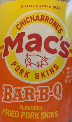 Bar-B-Q Flavored Fried Pork Skins, Bar-B-Q