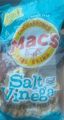Salt And Vinegar Fried Pork Skins, Salt And Vinegar