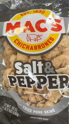 Salt & Pepper Chicharrones Fried Pork Skins, Salt & Pepper