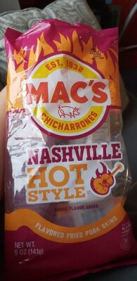 Nashville Hot Chicken Flavored Fried Pork Skins, Nashville Hot Chicken