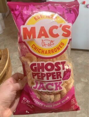 Ghost Pepper Jack Flavored Fried Pork Skins, Ghost Pepper Jack