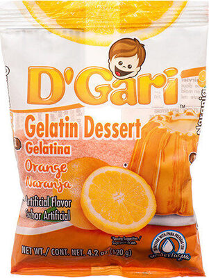 Orange Flavor Gelatin Dessert, Orange