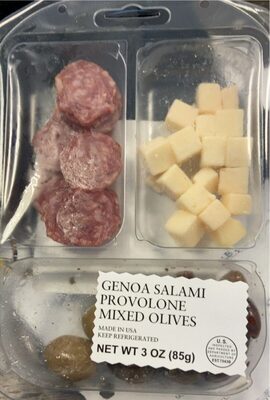 Genoa Salami Provolone Mixed Olives, 3 Oz
