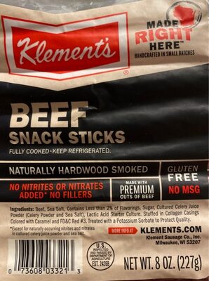 Beef Snack Sticks, Beef