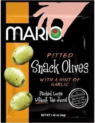With A Hint Of Garlic Pitted Snack Olives, With A Hint Of Garlic