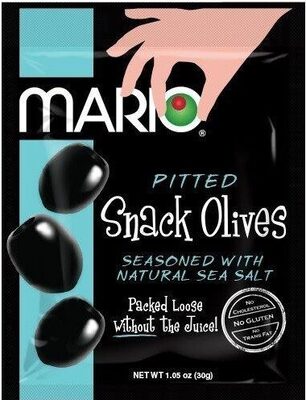 Seasoned With Natural Sea Salt Pitted Snack Olives, Seasoned With Natural Sea Salt