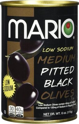 Low Sodium Medium Pitted Black Olives