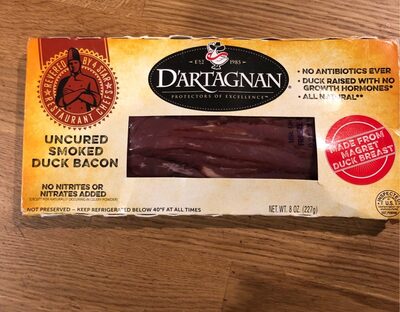 Uncured Smoked Duck Bacon, Uncured Smoked