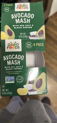 Avocado Mash With Sea Salt & Black Pepper, Sea Salt & Black Pepper