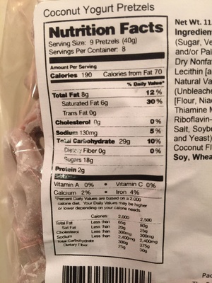 The Fresh Market, Coconut Yogurt Pretzels