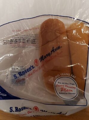 Plain Enriched Hot Dog Buns, Plain