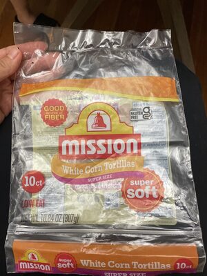 White Corn Super Size Tortillas, White Corn