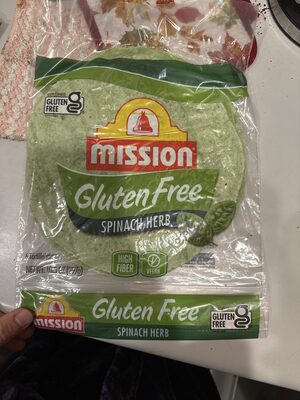 Spinach Herb Gluten Free Tortilla Wraps, Spinach Herb Gluten Free