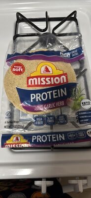 Garlic Herb Protein Tortilla Wraps, Garlic Herb