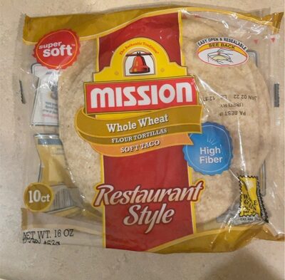Restaurant Style Whole Wheat Soft Taco Flour Tortillas
