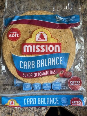 Sundried Tomato Basil Tortilla Wraps, Tomato; Basil