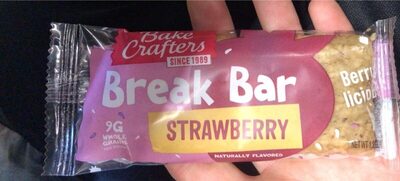 Break Bar, Strawberry, Whole Grain, Individually Wrapped, 3.25" x 1.5"