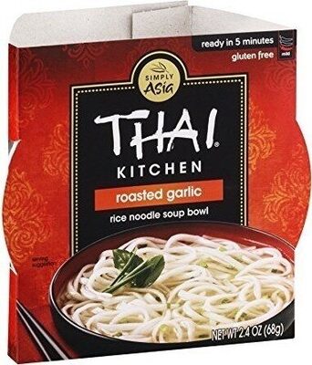 Mild, Roasted Garlic Rice Noodle Soup Bowl, Mild, Roasted Garlic