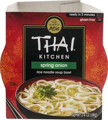 Spring Onion Rice Noodle Soup Bowl, Spring Onion