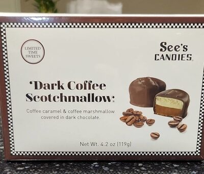 Dark Coffee Scotchmallow Coffee Caramel & Coffee Marshmallow Covered In Dark Chocolate, Dark Coffee Scotchmallow