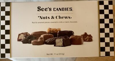 Nuts & Chews Caramel Pieces Covered In Milk Or Dark Chocolate, Nuts & Chews