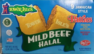 Jamaican Style Mild Beef Halal Patties