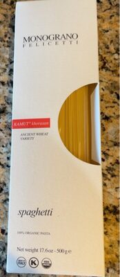 Kamut Khorasan 100% Organic Pasta, Spaghetti